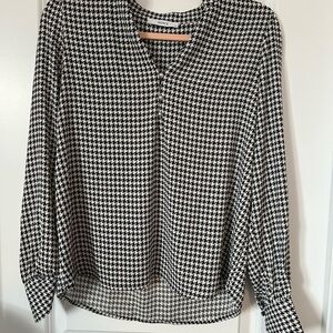 Houndstooth Black and White Women's Top